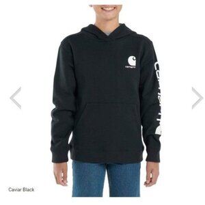 Carhartt Long-Sleeve Graphic Sweatshirt - Boys Caviar Black Medium 10-12